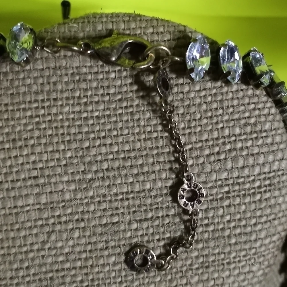 Baublebar goldtone rhinestone necklace statement runway